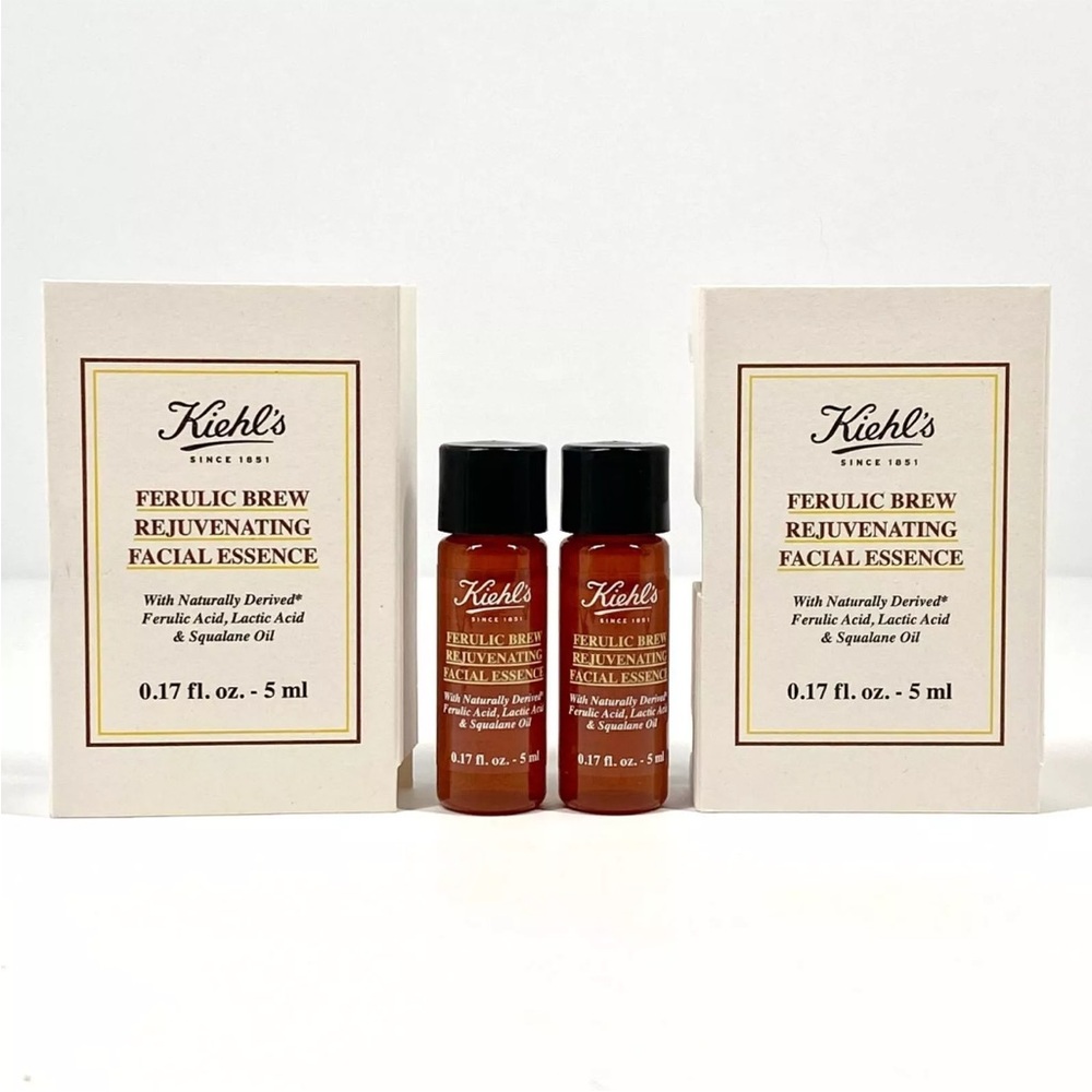 Kiehl's Ferulic Brew Rejuvenating Facial Essence Deluxe Sample 0.17 oz Lot of 2